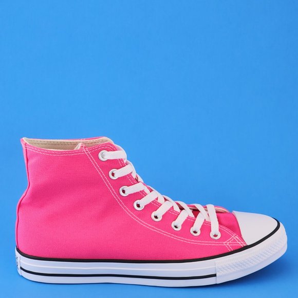 Converse CTAS Hi 'Hyper Pink' Canvas Unisex Sneakers 170155F NWT - Picture 2 of 6